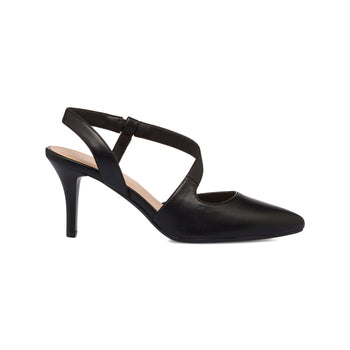 Décolleté slingback nere con tacco a stiletto 7 cm Lora Ferres, Donna, SKU w021000776, Immagine 0